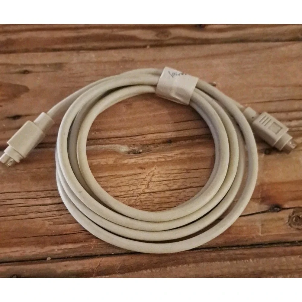 Vintage APPLE Compatible Mini-Din A/B Connector 8 pin Serial Printer/Modem Cable